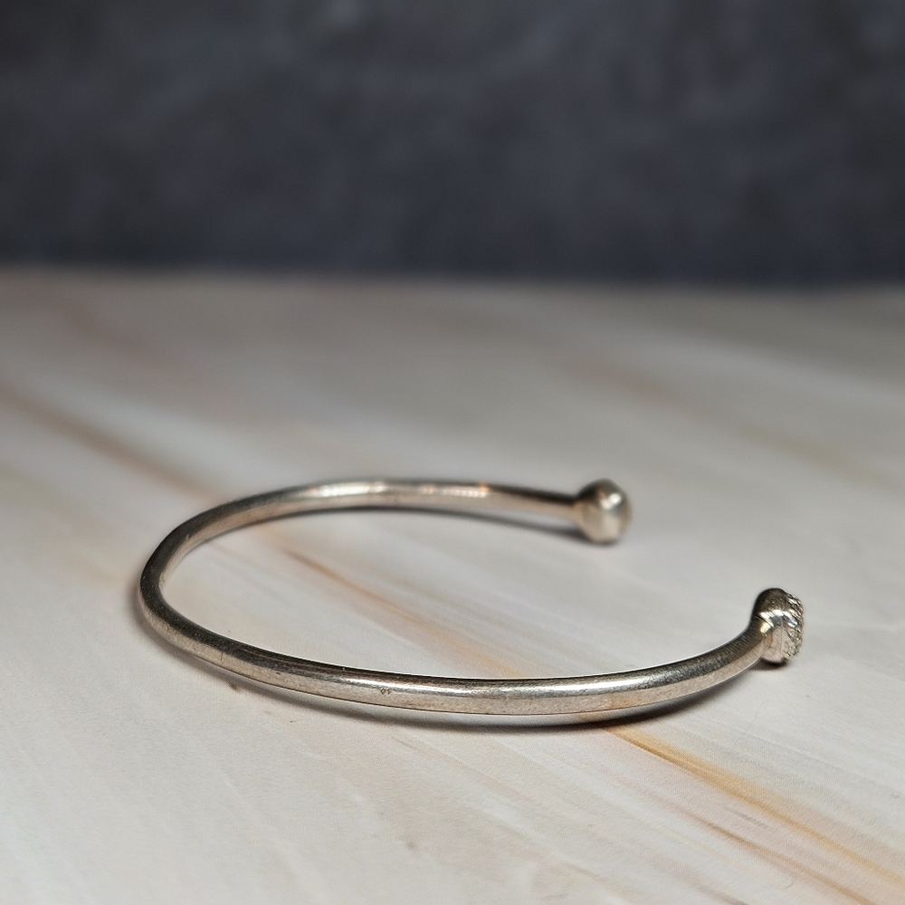 Kendra Scott Davie Sterling Silver Double Diamond Cuff Bracelet White Diamond - Picture 7 of 9